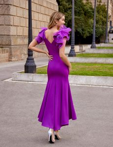 purple couture club occasion dress