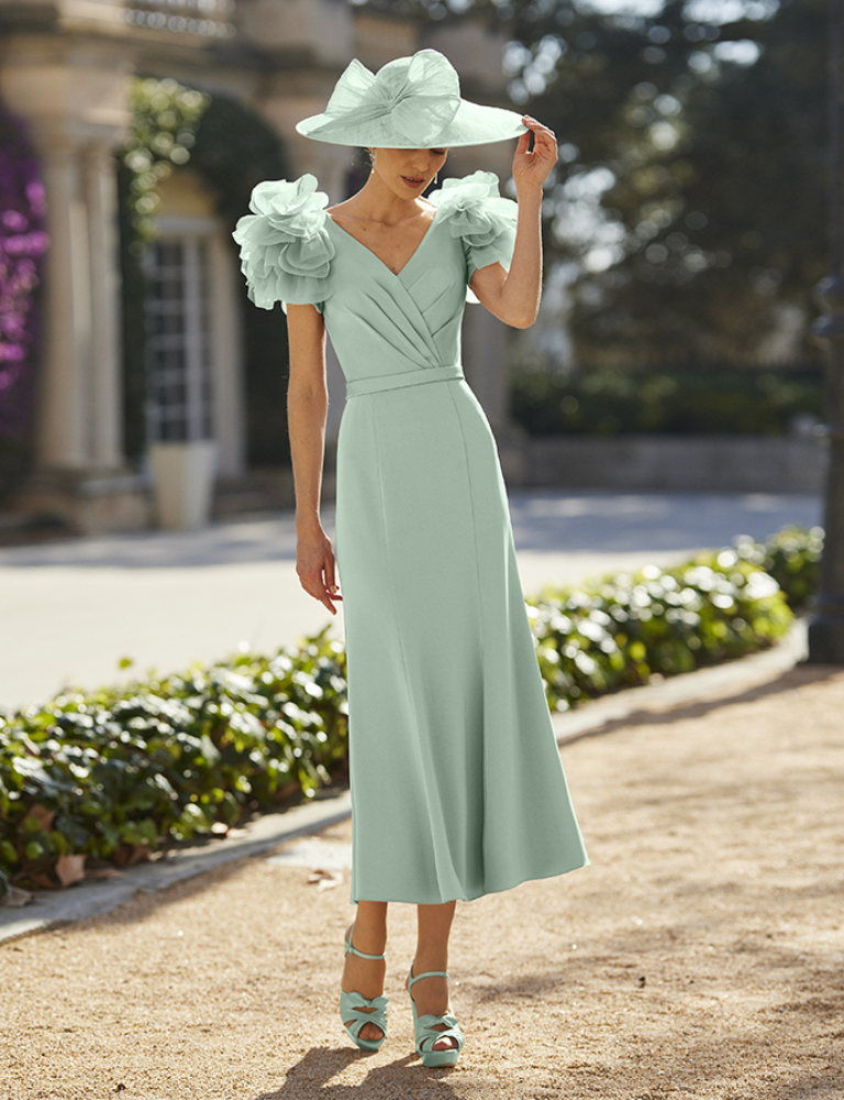 mint couture club dress and hat