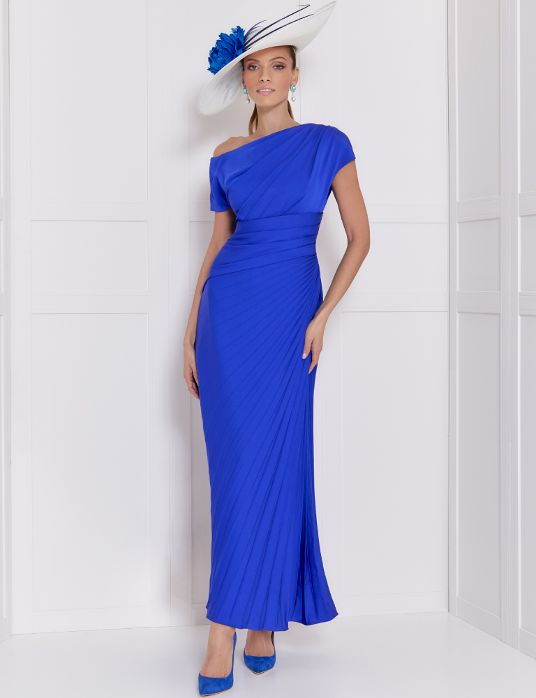 blue wedding guest dress