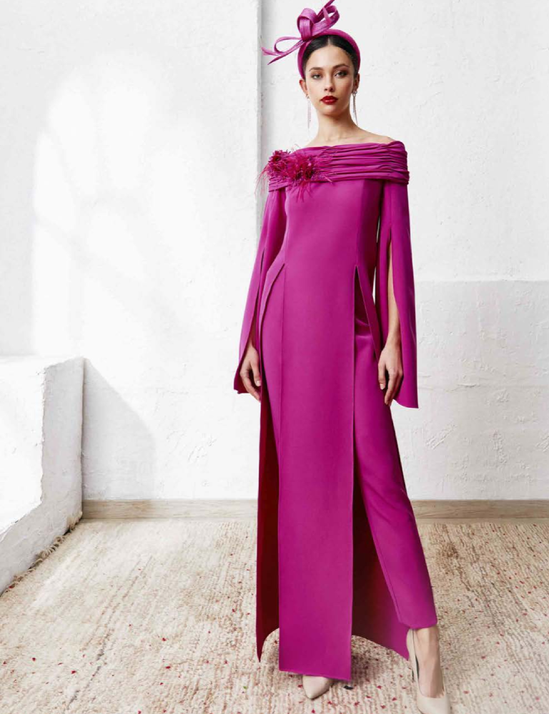 fuchsia wedding guest dress