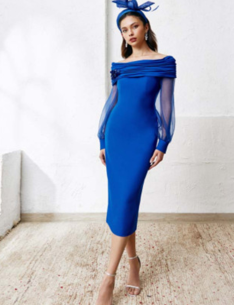 Gabriela Sanchez cobalt blue dress