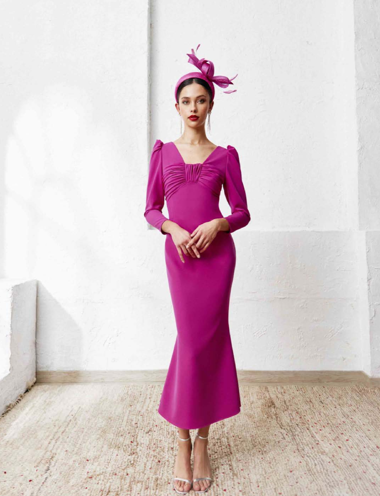 Gabriela Sanchez fuchsia dress