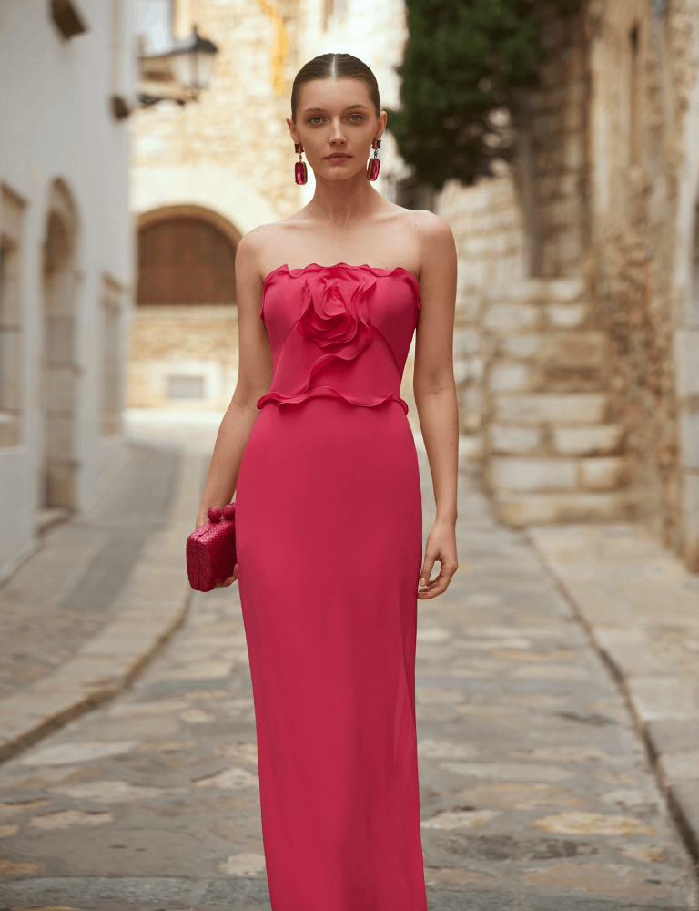 aire-barcelona pink dress rose detail