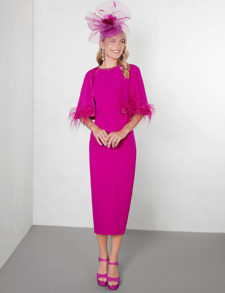 fuchsia couture club dress