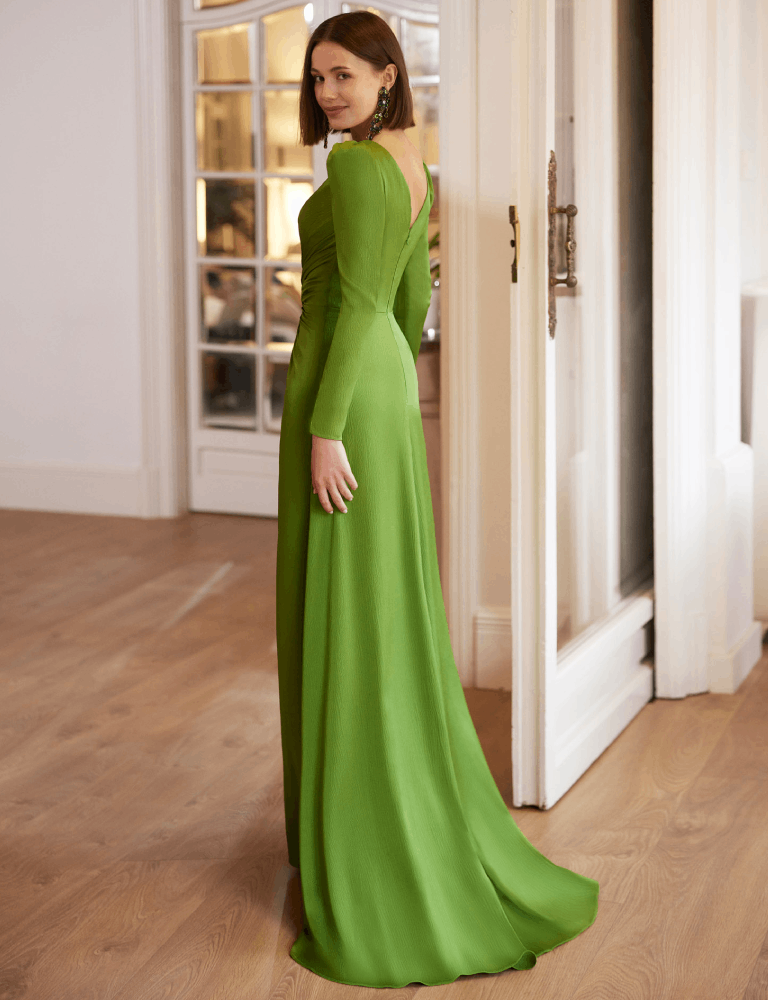 green Marfil Barcelona occasion dress